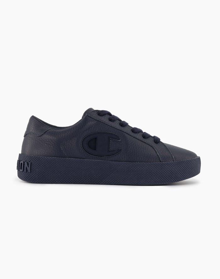 Champion ERA Leather Sneakers Dames - DonkerBlauw - Belgie 1072FLUDN